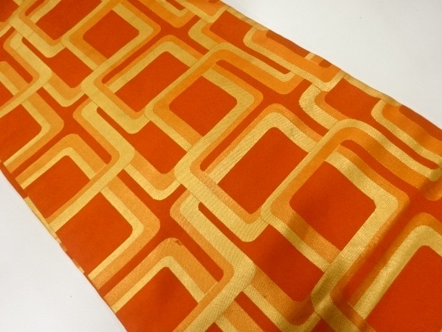 JAPANESE NAGOYA OBI / WOVEN GEOMETRIC